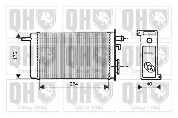 QUINTON HAZELL QHR2074 Теплообмінник, опалення салону