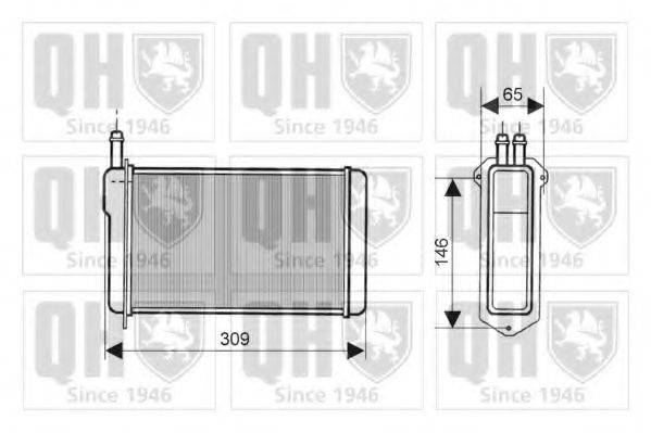 QUINTON HAZELL QHR2129 Теплообмінник, опалення салону