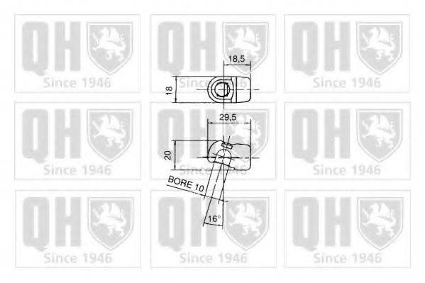 QUINTON HAZELL QTS128564 Газова пружина, кришка багажника