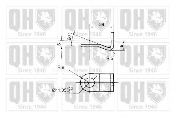 QUINTON HAZELL QTS128055 Газова пружина, кришка багажника