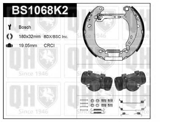 QUINTON HAZELL BS1068K2 Комплект гальм, барабанний гальмівний механізм