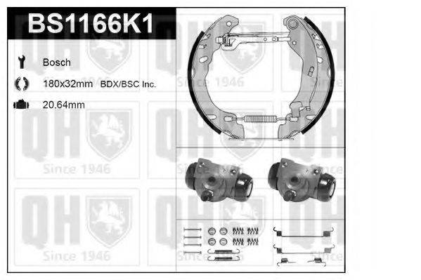 QUINTON HAZELL BS1166K1 Комплект гальм, барабанний гальмівний механізм