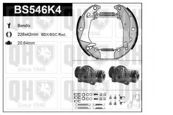 QUINTON HAZELL BS546K4 Комплект гальм, барабанний гальмівний механізм