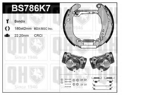 QUINTON HAZELL BS786K7 Комплект гальм, барабанний гальмівний механізм