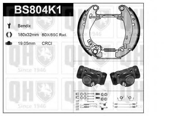 QUINTON HAZELL BS804K1 Комплект гальм, барабанний гальмівний механізм