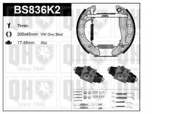 QUINTON HAZELL BS836K2 Комплект гальм, барабанний гальмівний механізм