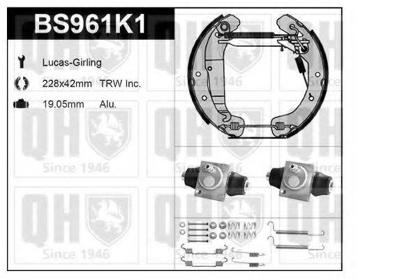 QUINTON HAZELL BS961K1 Комплект гальм, барабанний гальмівний механізм