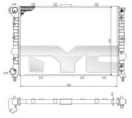 TYC 7010001R Радіатор, охолодження двигуна