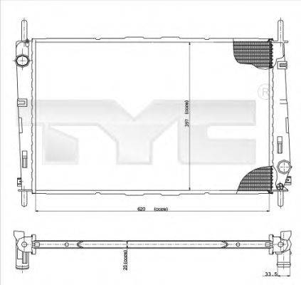 TYC 7100046 Радіатор, охолодження двигуна