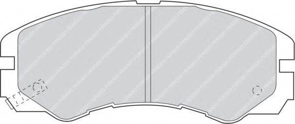 FERODO FDB1015 Комплект гальмівних колодок, дискове гальмо