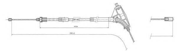 FERODO FHB432415 Трос, стоянкова гальмівна система