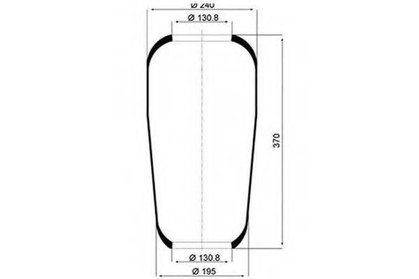 PE AUTOMOTIVE 08401010A Кожух пневматичної ресори