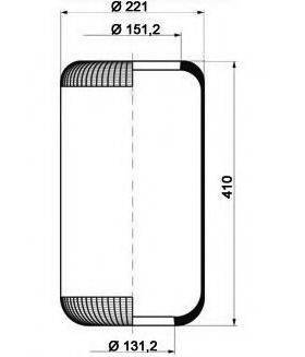 PE AUTOMOTIVE 08413410A Кожух пневматичної ресори