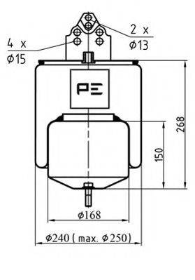 PE AUTOMOTIVE 08430671A Кожух пневматичної ресори