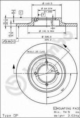 BREMBO 08441510 гальмівний диск