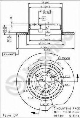 BREMBO 08558011 гальмівний диск