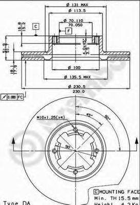 BREMBO 09491910 гальмівний диск