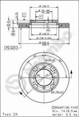 BREMBO 09521410 гальмівний диск