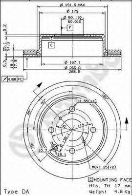 BREMBO 09570610 гальмівний диск