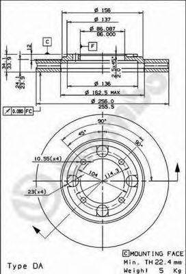 BREMBO 09670510 гальмівний диск