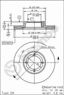 BREMBO 09670910 гальмівний диск