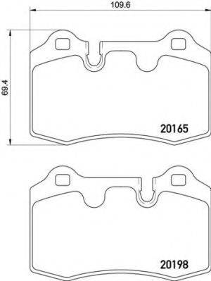 BREMBO P02003 Комплект гальмівних колодок, дискове гальмо