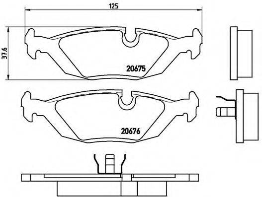 BREMBO P06009 Комплект гальмівних колодок, дискове гальмо