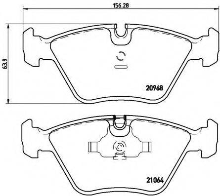 BREMBO P06012 Комплект гальмівних колодок, дискове гальмо