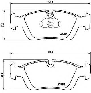 BREMBO P06024 Комплект гальмівних колодок, дискове гальмо