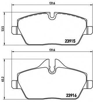 BREMBO P06034 Комплект гальмівних колодок, дискове гальмо