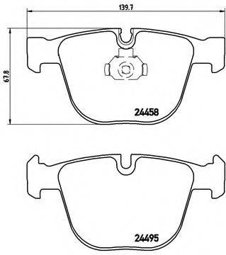 BREMBO P06050 Комплект гальмівних колодок, дискове гальмо