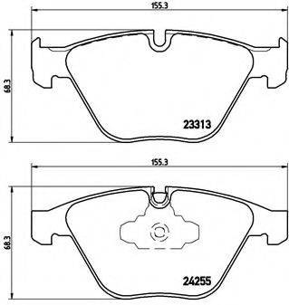 BREMBO P06055 Комплект гальмівних колодок, дискове гальмо