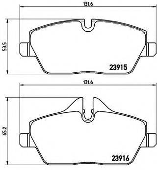 BREMBO P06067 Комплект гальмівних колодок, дискове гальмо