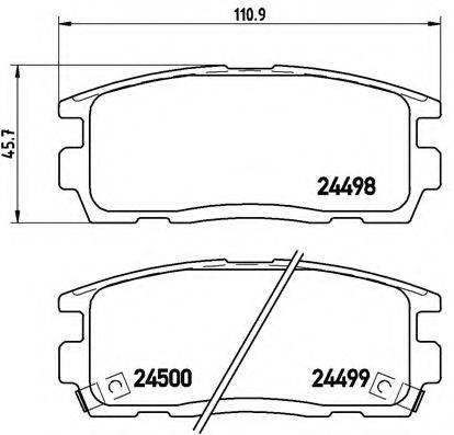 BREMBO P10004 Комплект гальмівних колодок, дискове гальмо