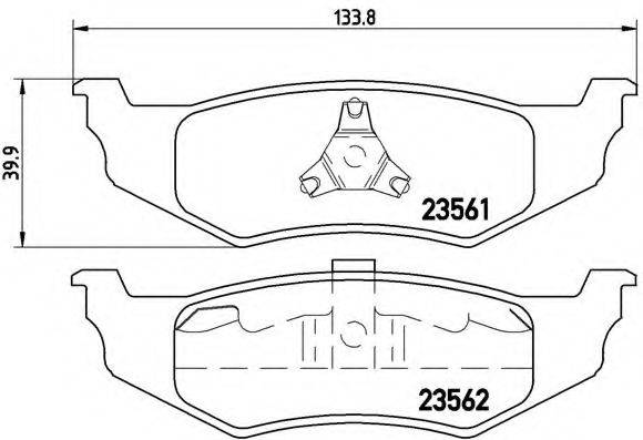 BREMBO P11010 Комплект гальмівних колодок, дискове гальмо