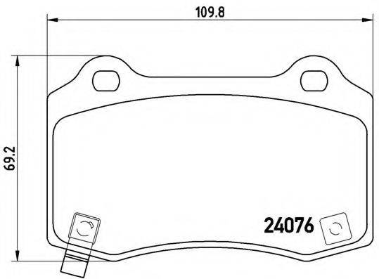 BREMBO P11024 Комплект гальмівних колодок, дискове гальмо