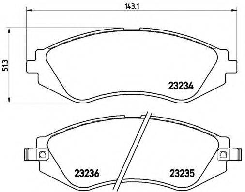 BREMBO P15002 Комплект гальмівних колодок, дискове гальмо