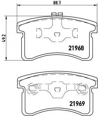 BREMBO P16006 Комплект гальмівних колодок, дискове гальмо