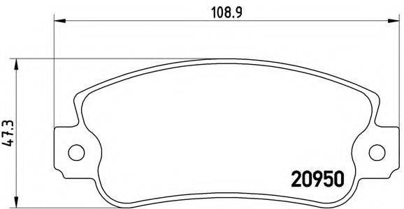 BREMBO P23021 Комплект гальмівних колодок, дискове гальмо