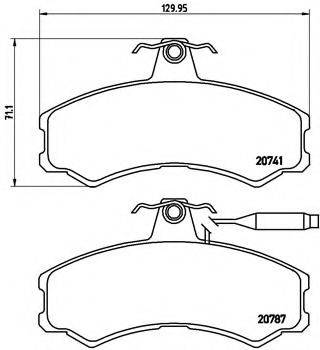 BREMBO P23022 Комплект гальмівних колодок, дискове гальмо