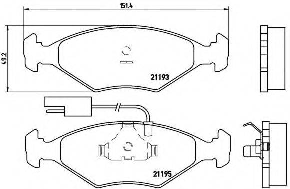 BREMBO P23039 Комплект гальмівних колодок, дискове гальмо