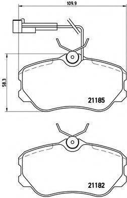 BREMBO P23045 Комплект гальмівних колодок, дискове гальмо