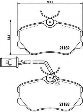 BREMBO P23047 Комплект гальмівних колодок, дискове гальмо