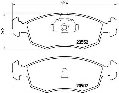 BREMBO P23079 Комплект гальмівних колодок, дискове гальмо