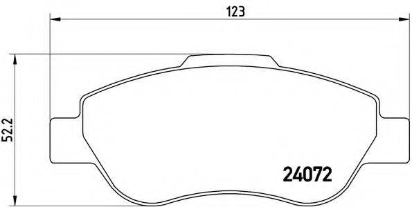 BREMBO P23097 Комплект гальмівних колодок, дискове гальмо