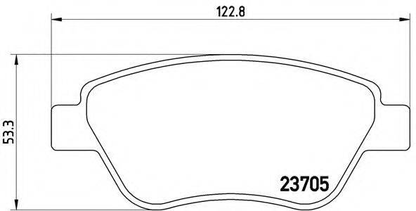 BREMBO P23099 Комплект гальмівних колодок, дискове гальмо