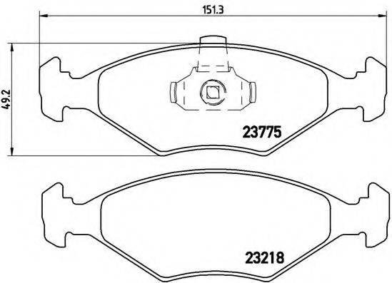 BREMBO P23123 Комплект гальмівних колодок, дискове гальмо