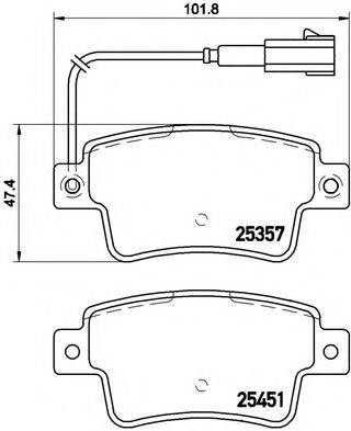 BREMBO P23142 Комплект гальмівних колодок, дискове гальмо