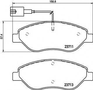 BREMBO P23145 Комплект гальмівних колодок, дискове гальмо