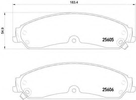 BREMBO P23149 Комплект гальмівних колодок, дискове гальмо